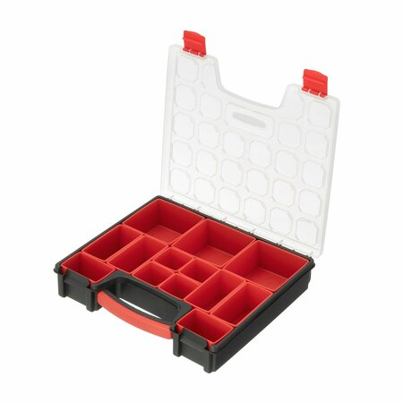 Intertool Portable Compartment Box, 13 Compartments, 12.4 in. x 10.6 in. x 2.3 in., Plastic BX08-4031